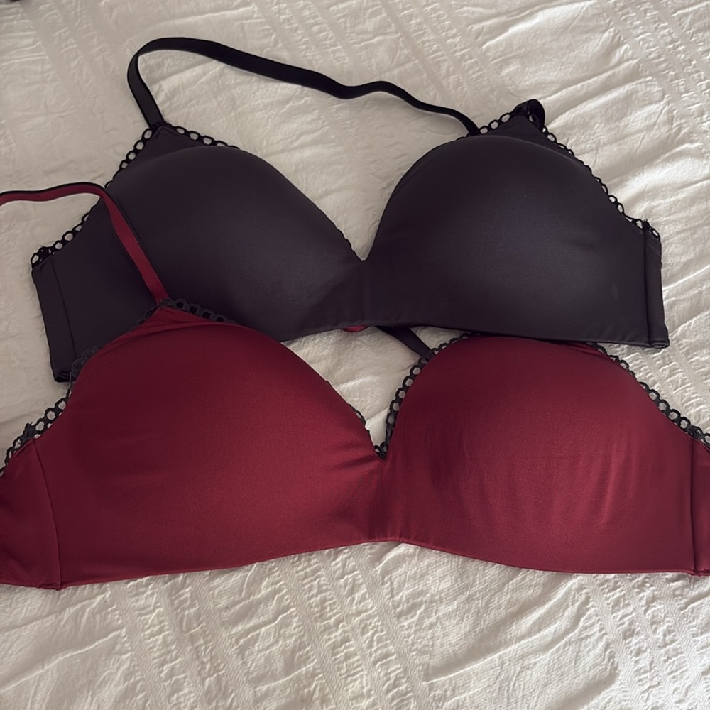 Women's GAP Black and Red Bras.